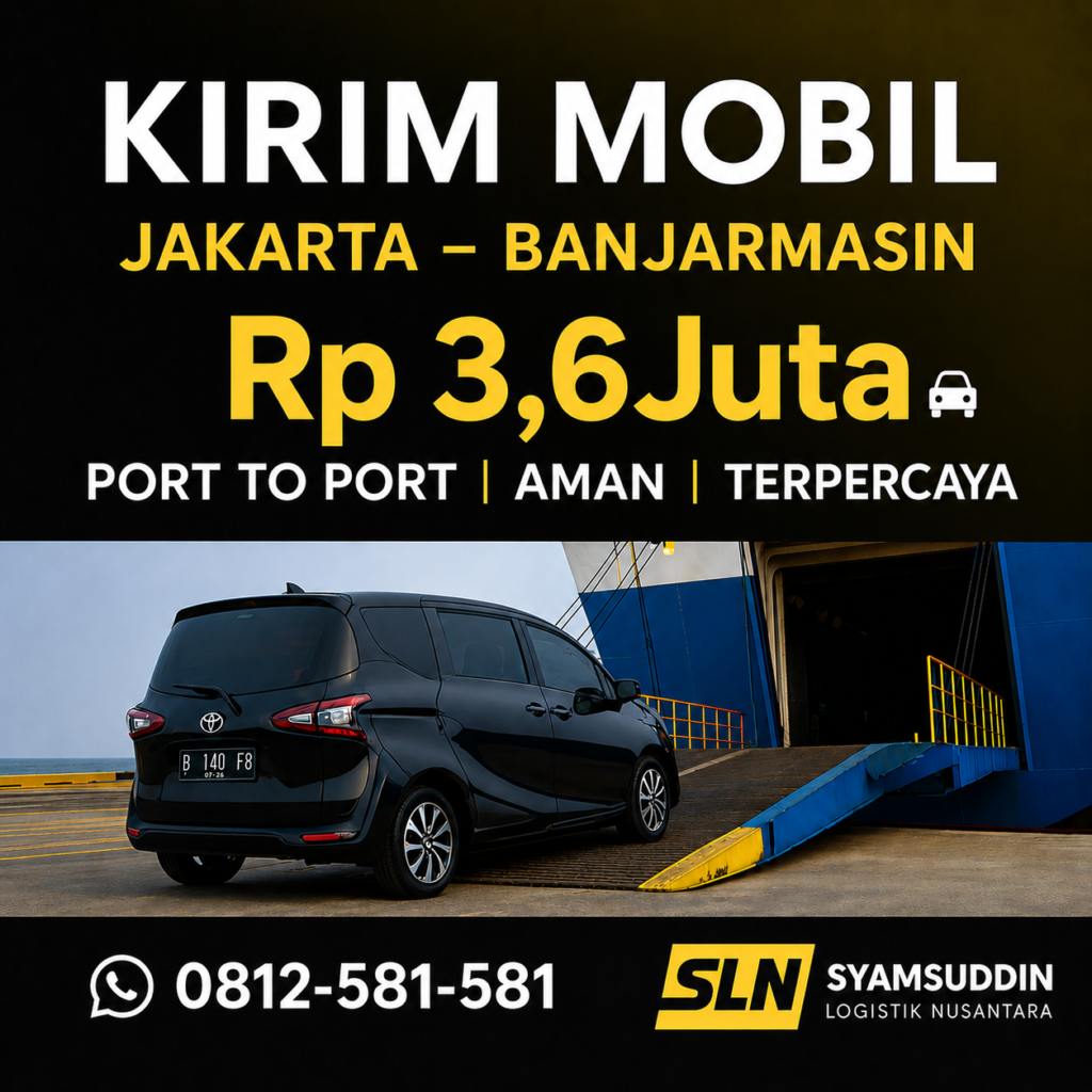 Jasa Kirim Mobil Jakarta – Banjarmasin Rp3.600.000