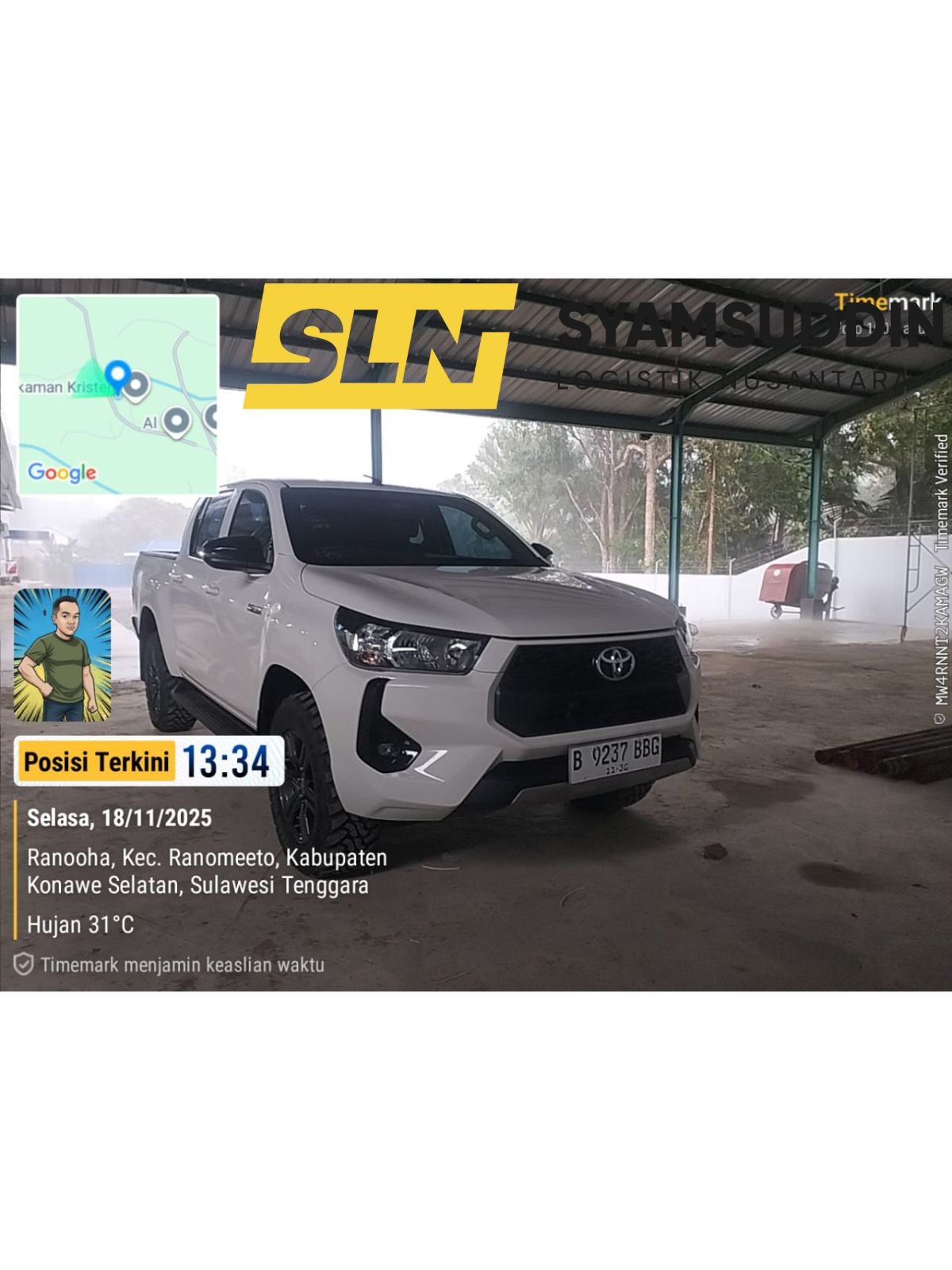 Proses Penanganan dan Serah Terima Kendaraan Ekspedisi SLN Logistik