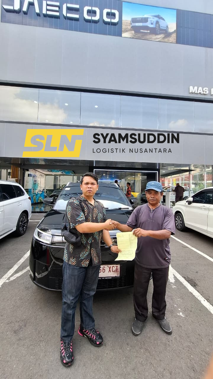 Handling Penjemputan Mobil Listrik EV Jakarta ke Balikpapan SLN Logistik