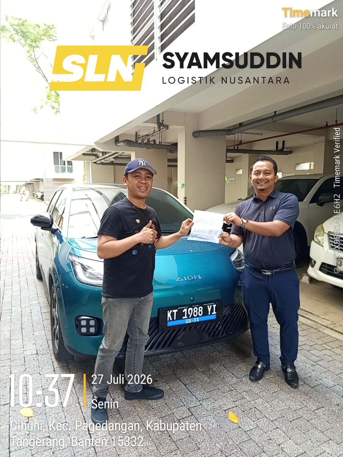 Proses Pengambilan Mobil Listrik EV Tujuan Samarinda SLN Logistik